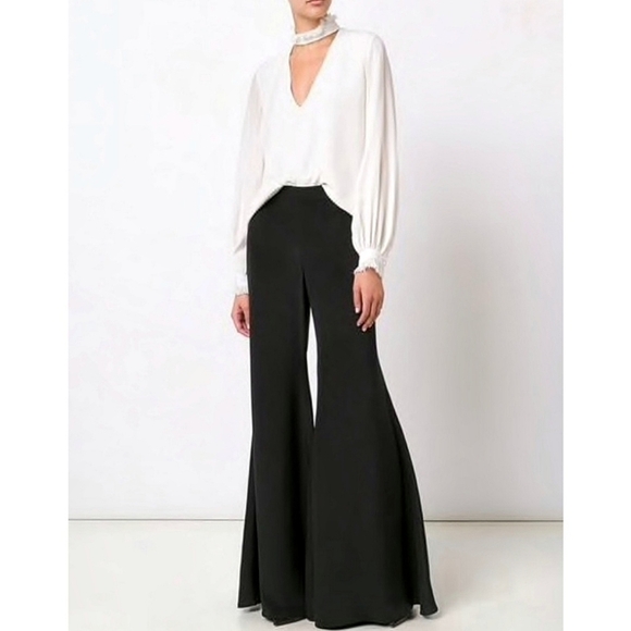 🌸 Alexis | Black Bell Bottom Pants size Small - Picture 3 of 16